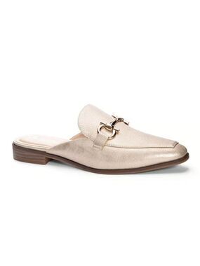 CL by Laundry BNWOT "score" slip on gold glitter mule women sz 6/5.5 MISSIZED